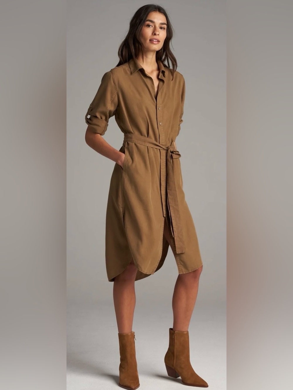 Rowan Umber Anna Shirt Dress Medium